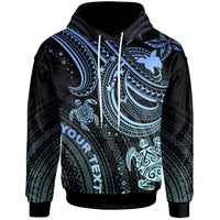 Papua New Guinea Custom Hoodie Blue Turtle Unisex Blue - Polynesian Pride