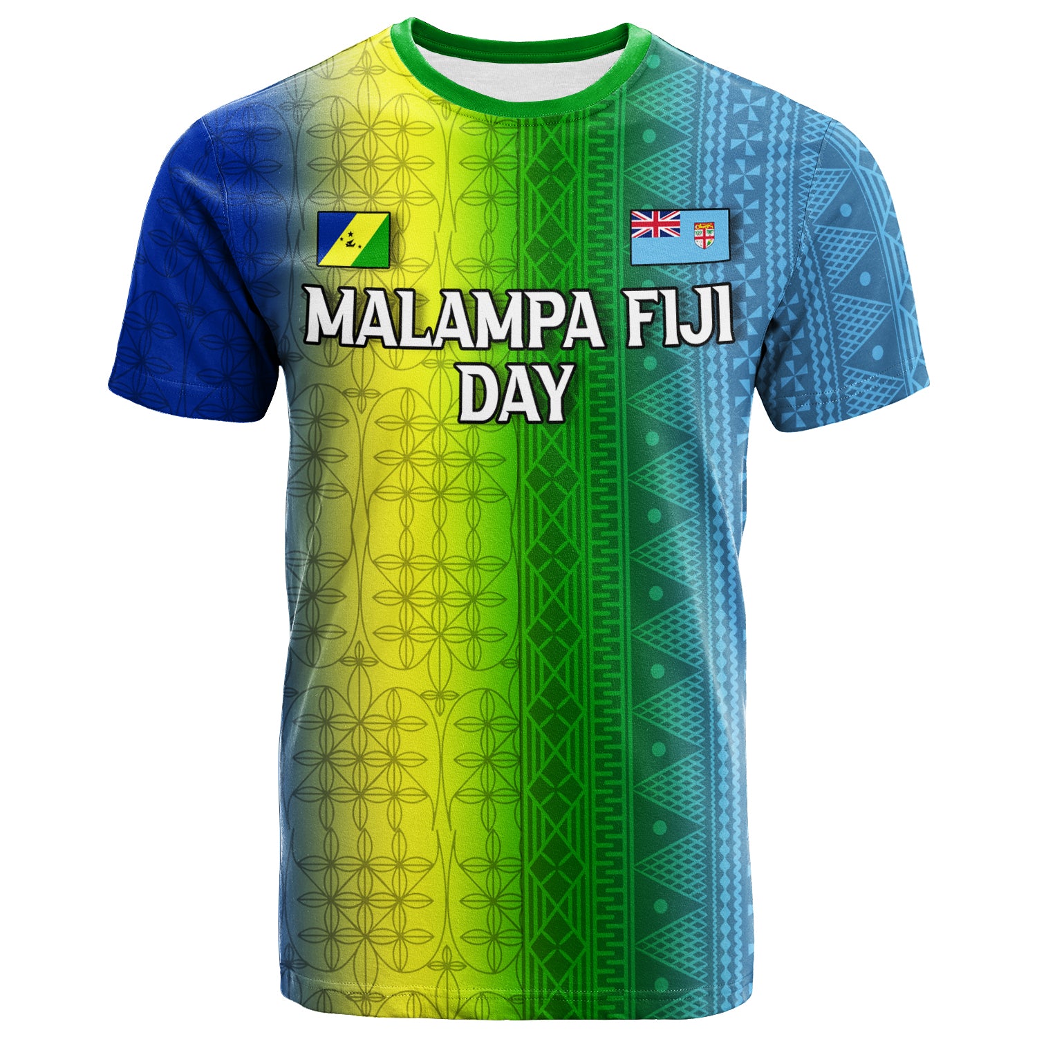 Vanuatu Malampa Fiji Day T Shirt Flag Version LT12 Unisex Blue - Polynesian Pride