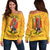 American Samoa Custom Personalised Women's Off Shoulder Sweater - Pago Pago Aeto (Ver 2) Yellow - Polynesian Pride