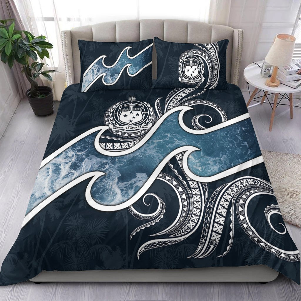 Samoa Polynesian Bedding Set - Ocean Style Black - Polynesian Pride