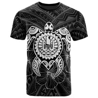 Tahiti Polynesian T Shirt Vintage Polynesian Turtle (White) Unisex White - Polynesian Pride
