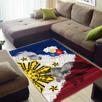 Philippines Filipino Tribal Eagle Area Rug - LT2 WHITE - Polynesian Pride