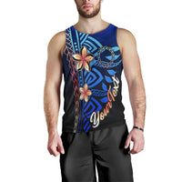 Cook Islands Custom Personalised Men's Tank Top - Vintage Tribal Mountain - Polynesian Pride