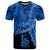 New Caledonia Polynesian T Shirt Tribal Wave Tattoo Blue Unisex Blue - Polynesian Pride