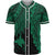 Papua New Guinea Polynesian Baseball Shirt - Tribal Wave Tattoo Green Unisex Green - Polynesian Pride
