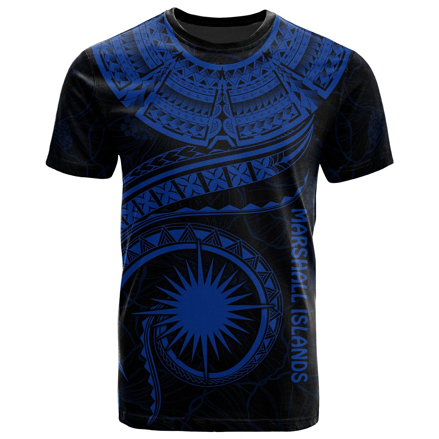 Marshall Islands Polynesian T Shirt Marshall Islands Waves (Blue) Unisex Blue - Polynesian Pride