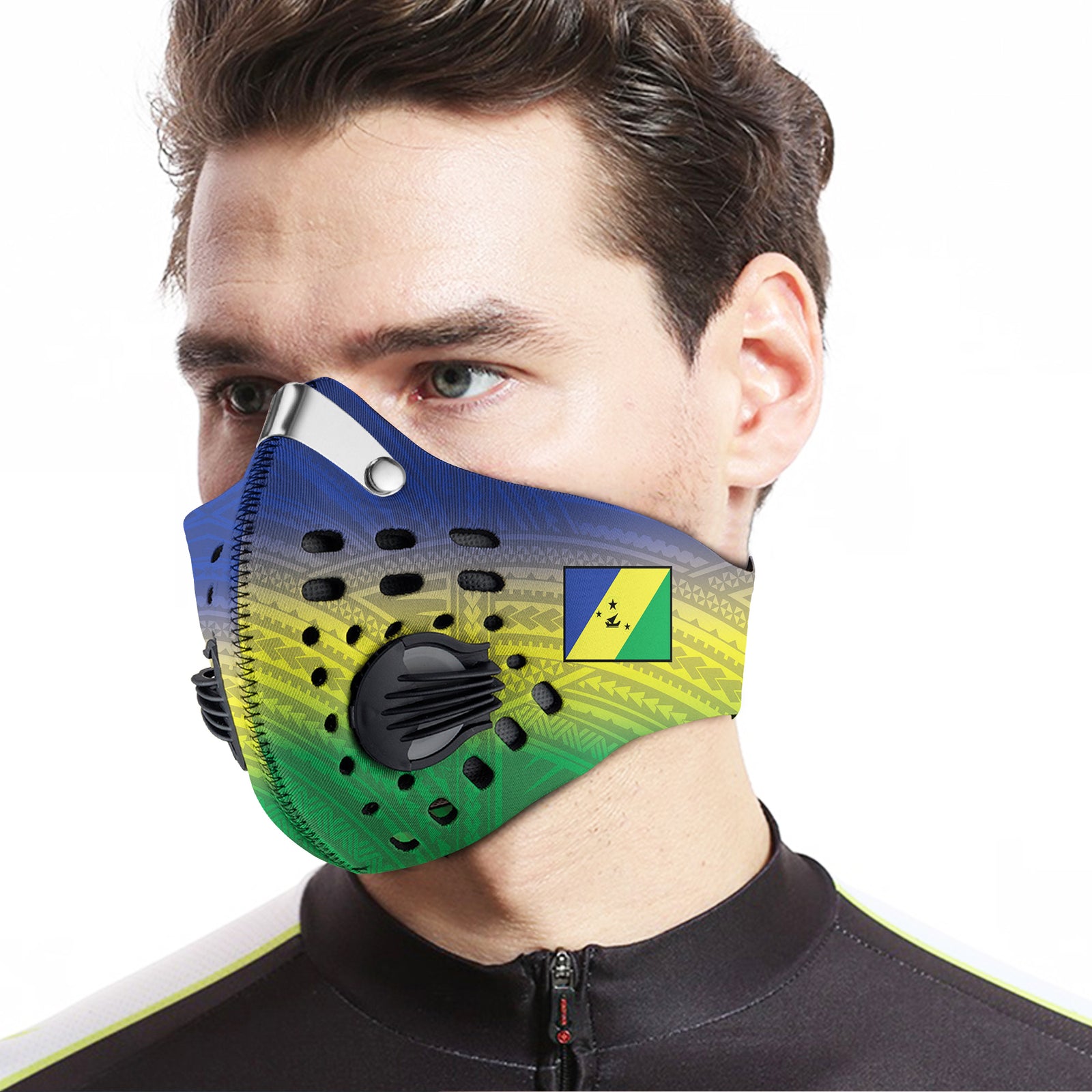 Malampa Vanuatu Sport Mask - LT12 Blue - Polynesian Pride