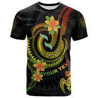 Palau Custom T Shirt Reggae Plumeria Flowers with Spiral Patterns Unisex Art - Polynesian Pride