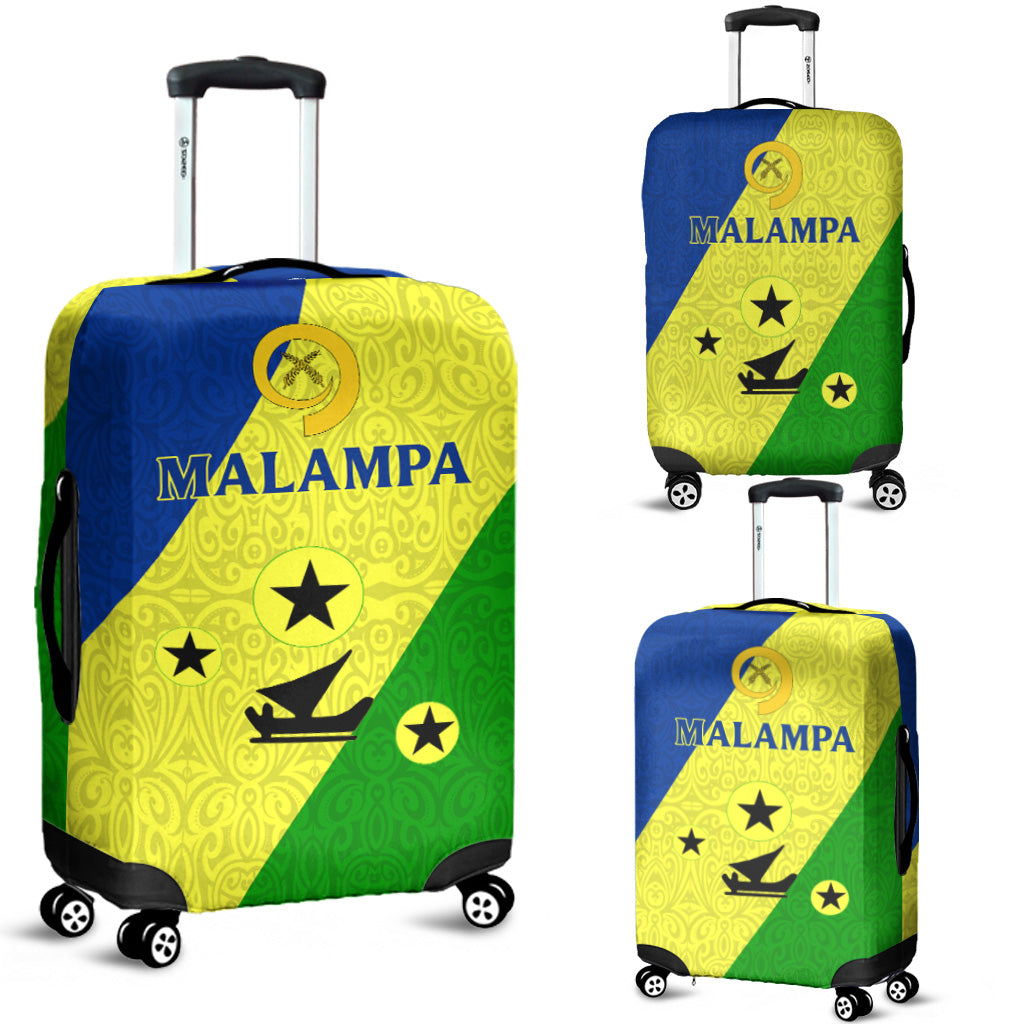 Vanuatu Malampa Province Luggage Covers - Flag Style - LT12 Blue - Polynesian Pride