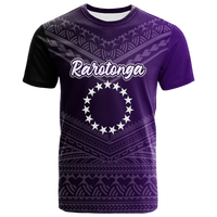 Custom Rarotonga Cook Islands Pride T Shirt LT12 Unisex Purple - Polynesian Pride