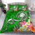 Fiji Custom Personalised Bedding Set - Turtle Plumeria (Green) Green - Polynesian Pride