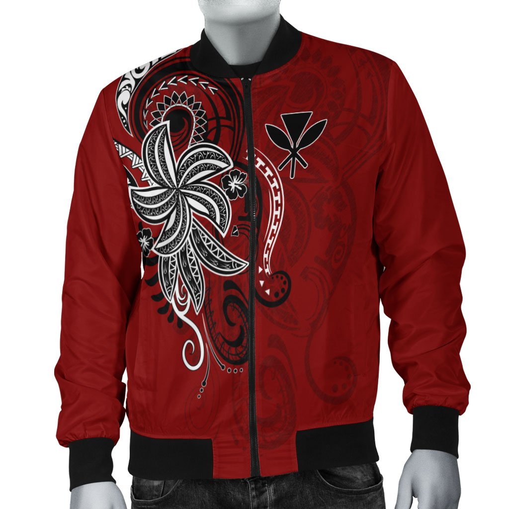 Hawaii Kanaka Maoli Men's Bomber Jacket - Abstract Style - Polynesian Pride