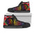 Nauru High Top Shoes - Tropical Hippie Style Unisex Black - Polynesian Pride