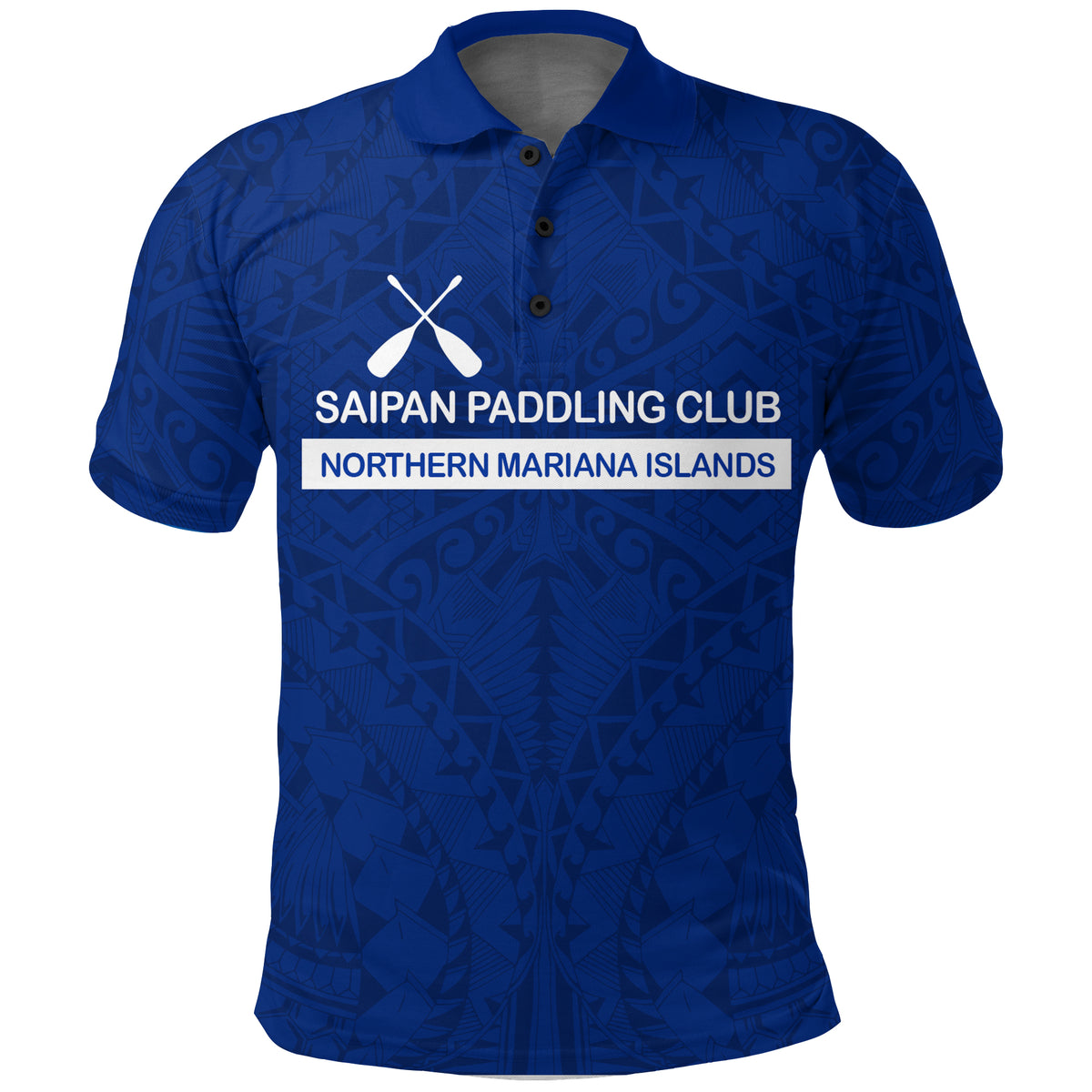 Saipan Paddling Club Spc Polo Shirt LT12 Unisex Blue - Polynesian Pride