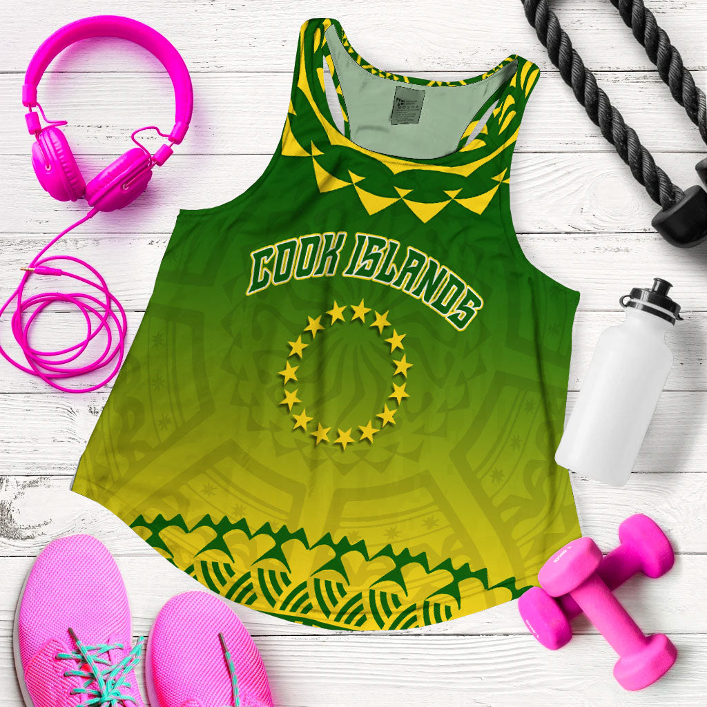 Cook Islands Turtle With Tribal Women Tank Top - LT12 - Polynesian Pride