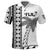 Fiji Rugby Polo Shirt Coconut Tree With Tapa Pattern LT12 Unisex White - Polynesian Pride