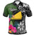 Tokelau Polo Shirt Turtle Plumeria Banana Leaf Unisex Black - Polynesian Pride