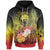 Fsm Hoodie Humpback Whale with Tropical Flowers (Yellow) Unisex Yellow - Polynesian Pride