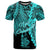 New Caledonia Polynesian T Shirt Tribal Wave Tattoo Neon Blue Unisex Neon Blue - Polynesian Pride