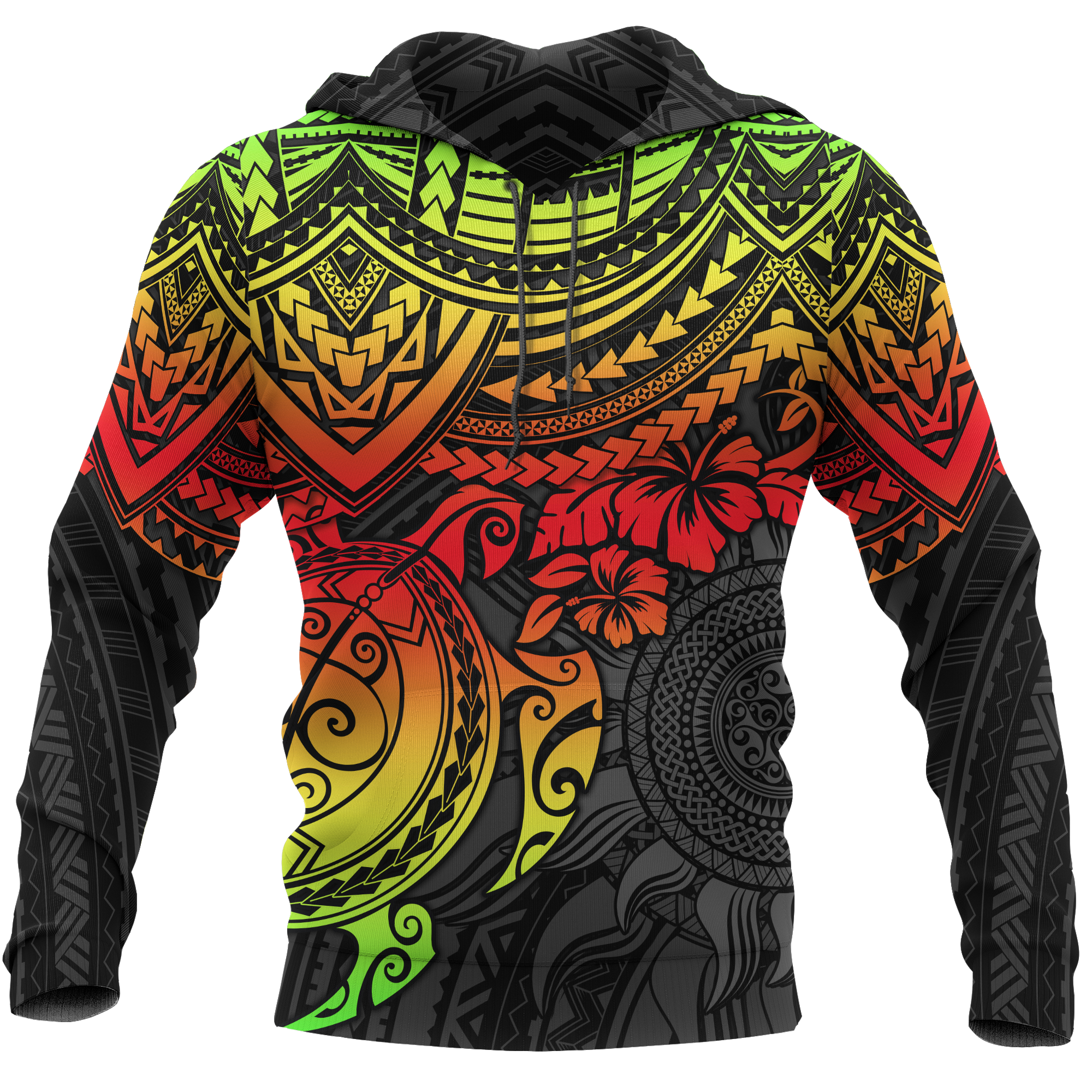 Hoodie Polynesian Reggae Turtle Unisex Reggae - Polynesian Pride