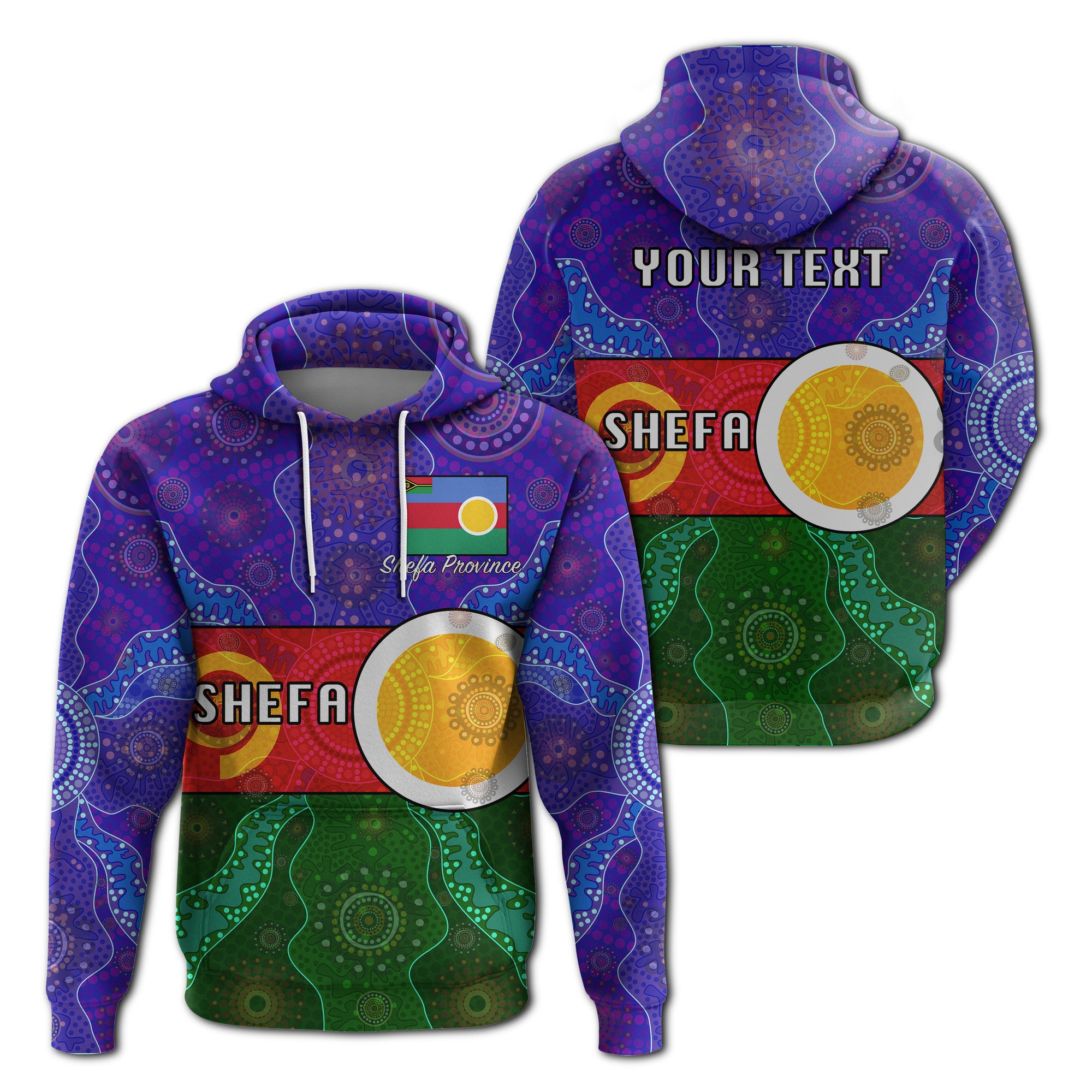 Custom Shefa Province Hoodie Aboriginal Patterns LT20 Unisex Green - Polynesian Pride