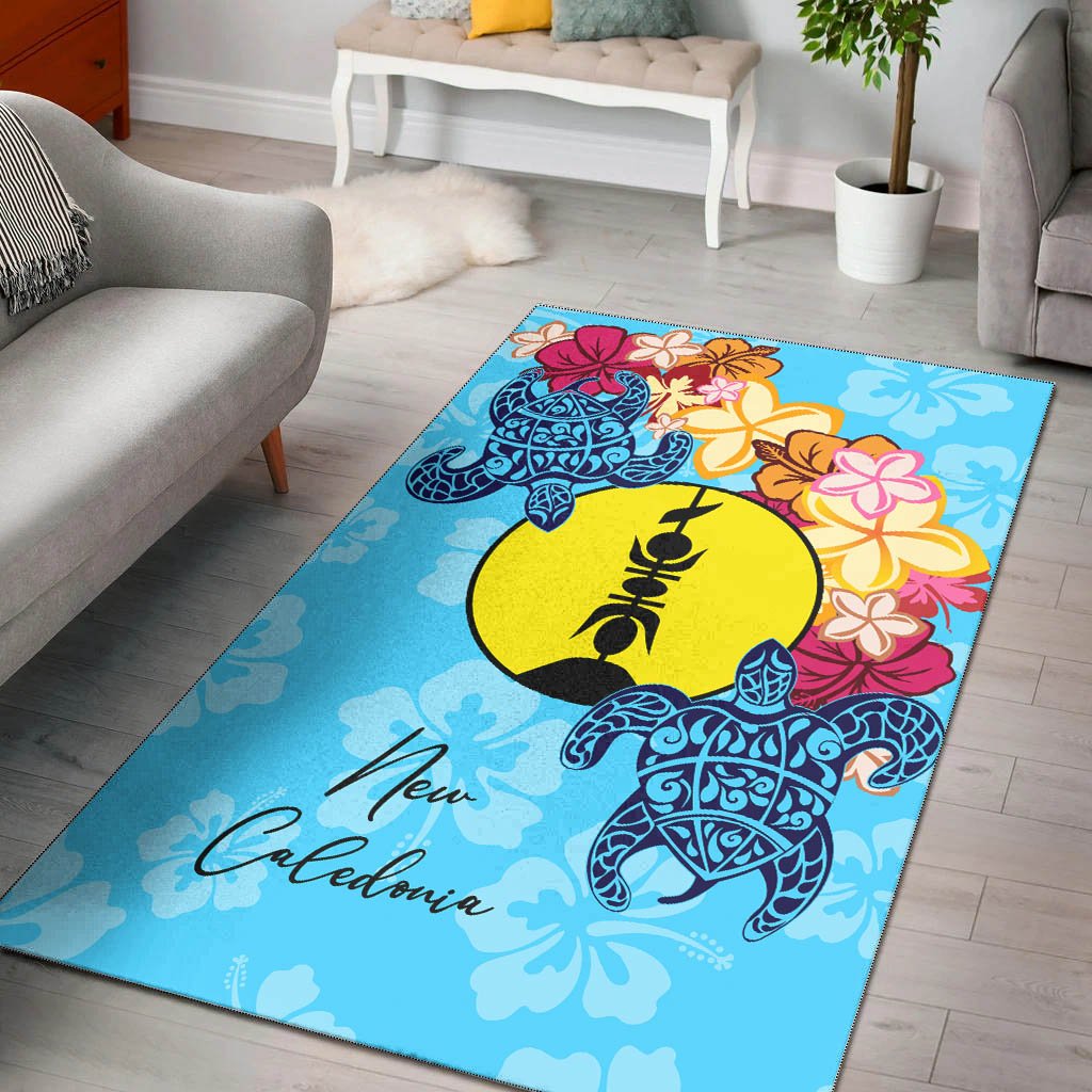 New Caledonia Area Rug - Tropical Style Blue - Polynesian Pride