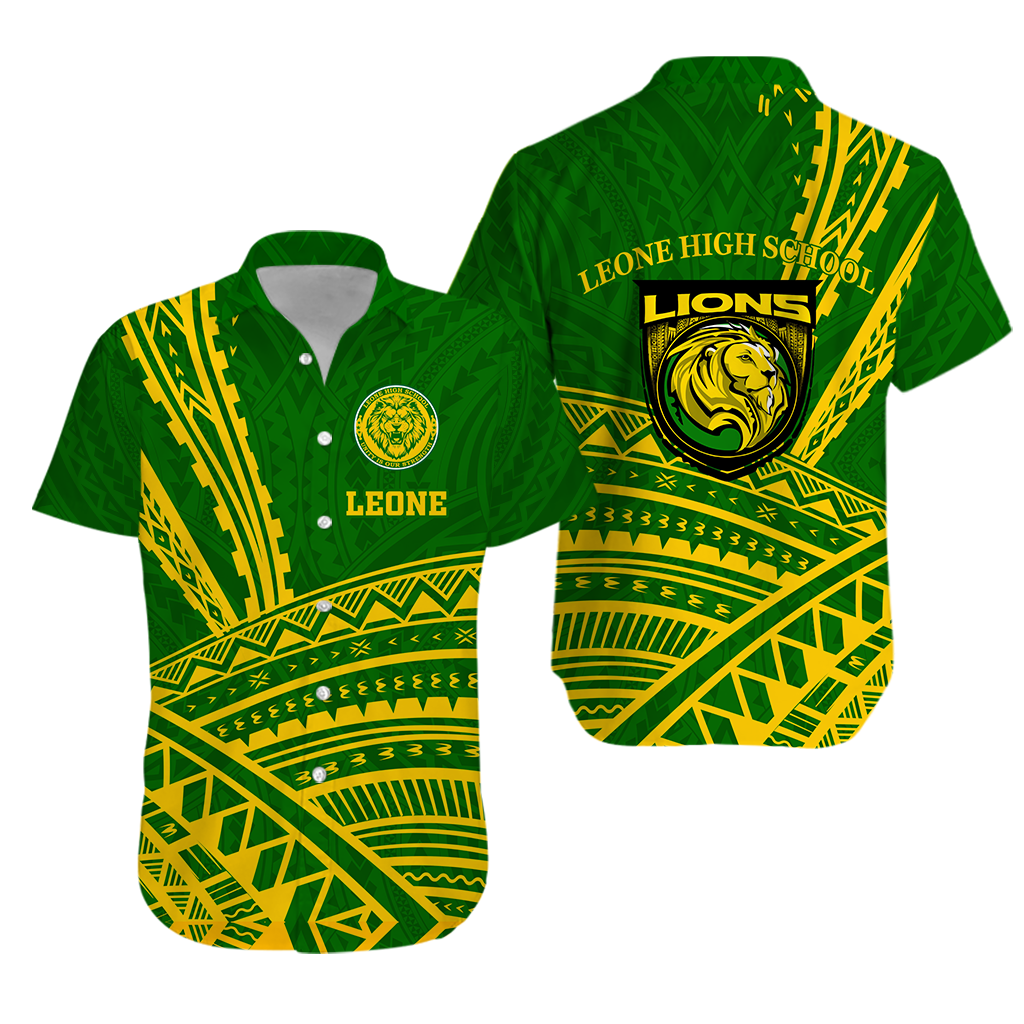 Leone High School Pride Hawaiian Shirt - LT12 Unisex Green - Polynesian Pride