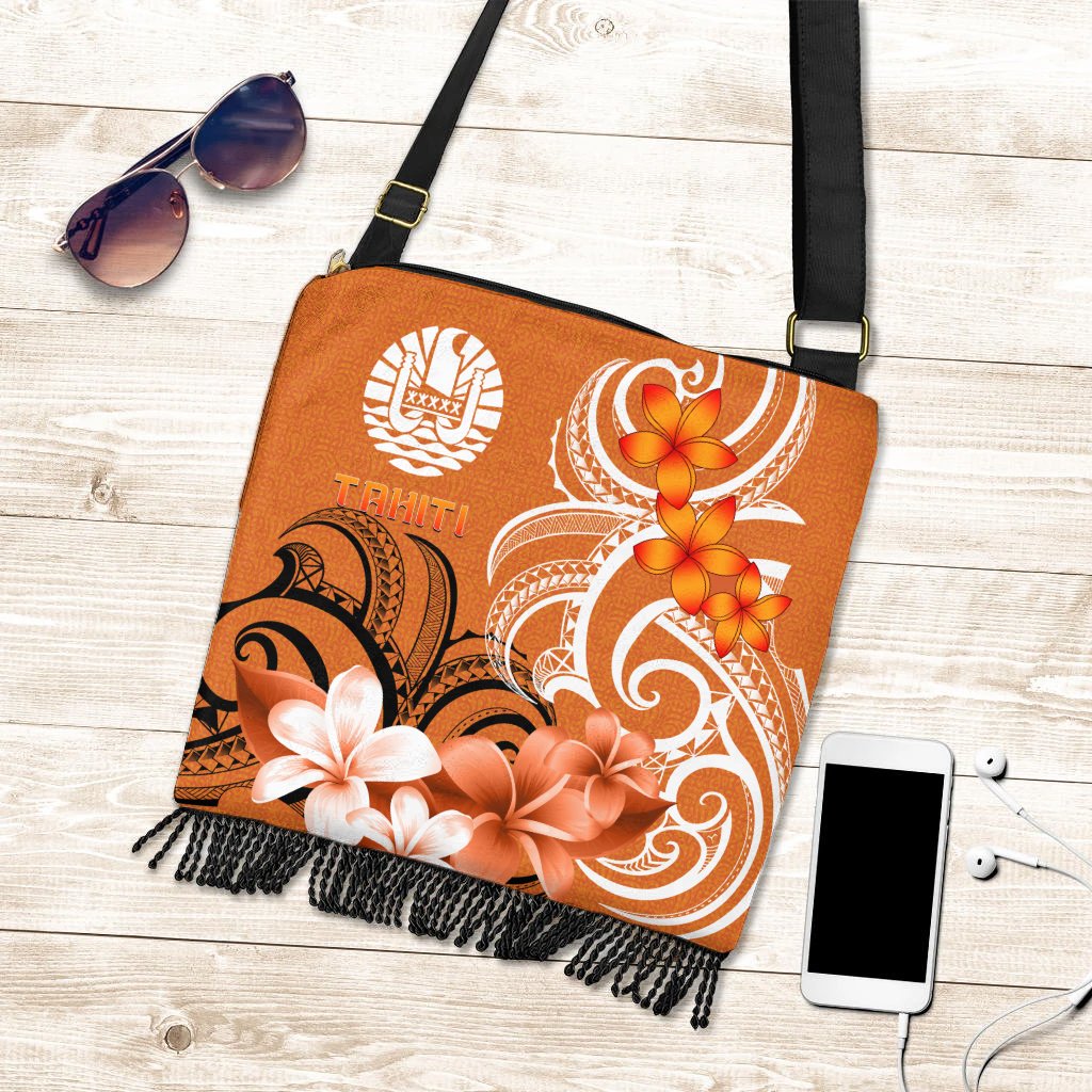 Custom Tahiti Personalised Boho Handbag - Tahitians Spirit One Style One Size Orange - Polynesian Pride
