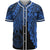 Palau Polynesian Baseball Shirt - Tribal Wave Tattoo Blue Unisex Blue - Polynesian Pride