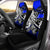 Cook Islands Car Seat Cover - The Flow OF Ocean Blue Color Universal Fit Black - Polynesian Pride