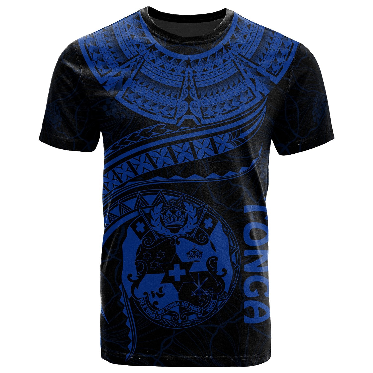 Tonga Polynesian T Shirt Tonga Waves (Blue) Unisex Art - Polynesian Pride