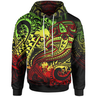Papua New Guinea Hoodie Reggae Shark Polynesian Tattoo Unisex Reggae - Polynesian Pride