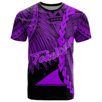 Tokelau Polynesian T Shirt Tribal Wave Tattoo Purple Unisex Purple - Polynesian Pride
