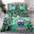 Samoa Bedding Set - Vintage Floral Pattern Green Color Green - Polynesian Pride