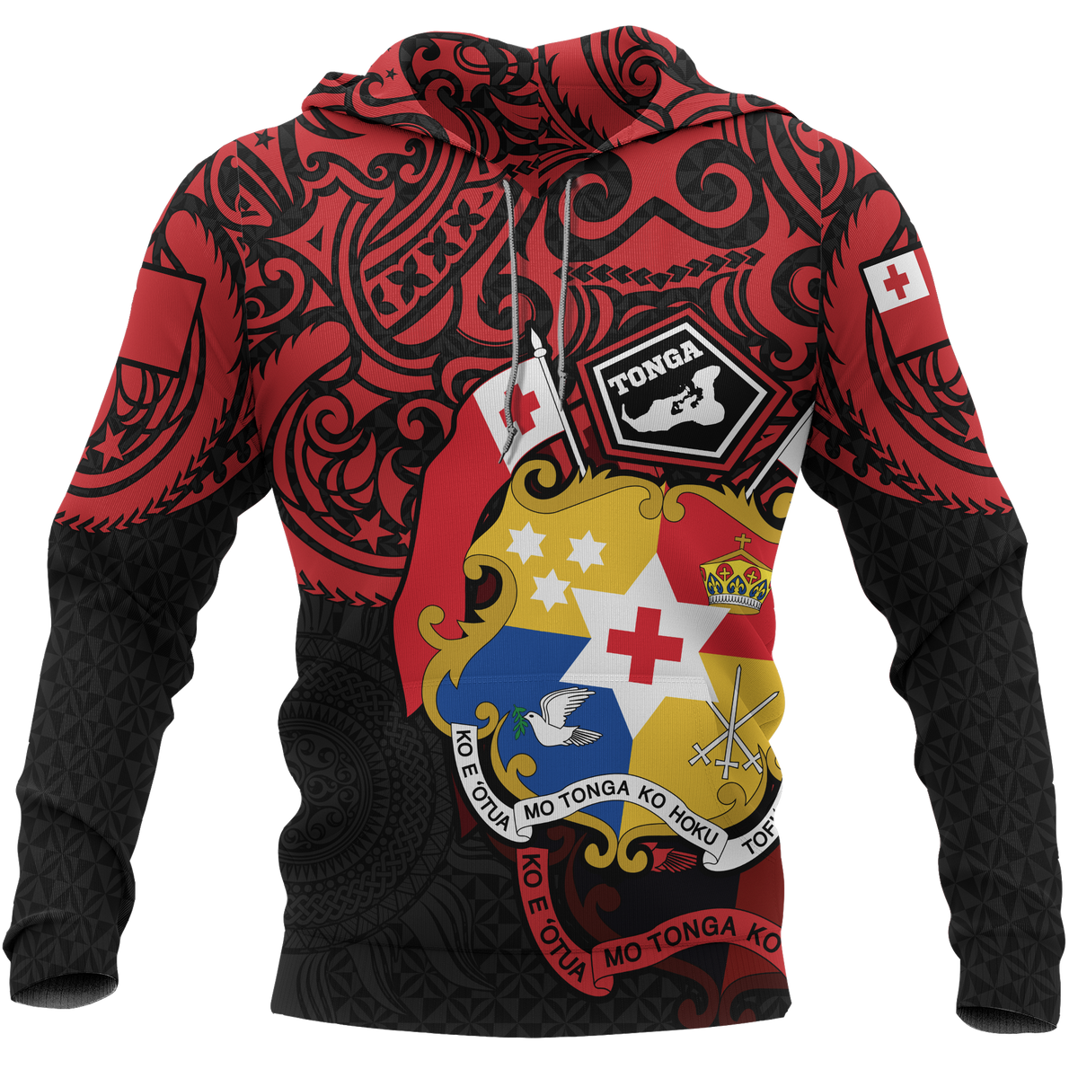 Tonga Hoodie Tongan Pride Unisex RED - Polynesian Pride