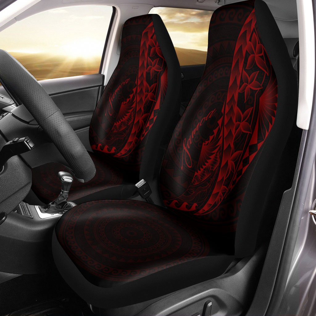 Samoa Car Seat Covers - Polynesian Pattern Style Red Color Universal Fit Red - Polynesian Pride