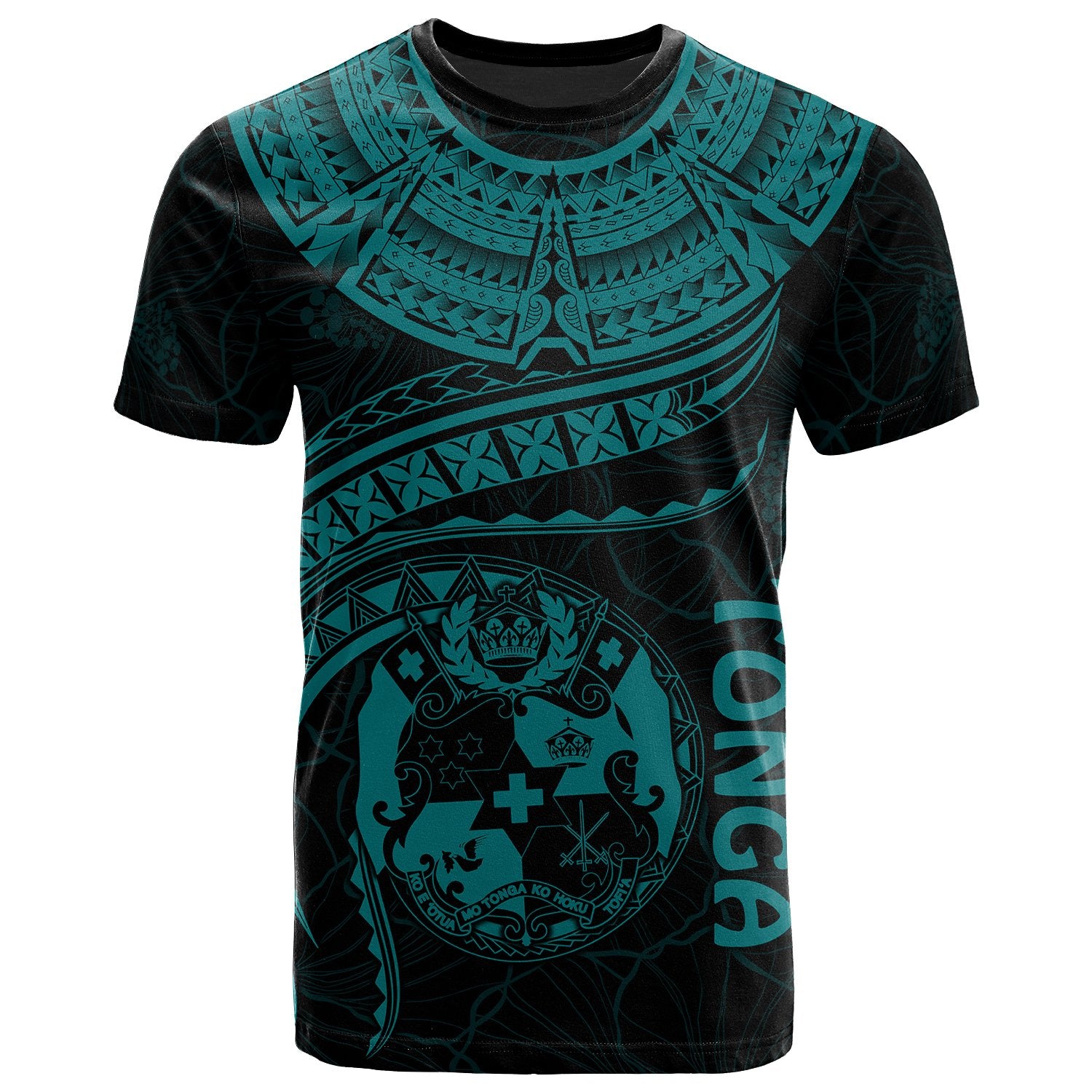 Tonga Polynesian T Shirt Tonga Waves (Turquoise) Unisex Art - Polynesian Pride
