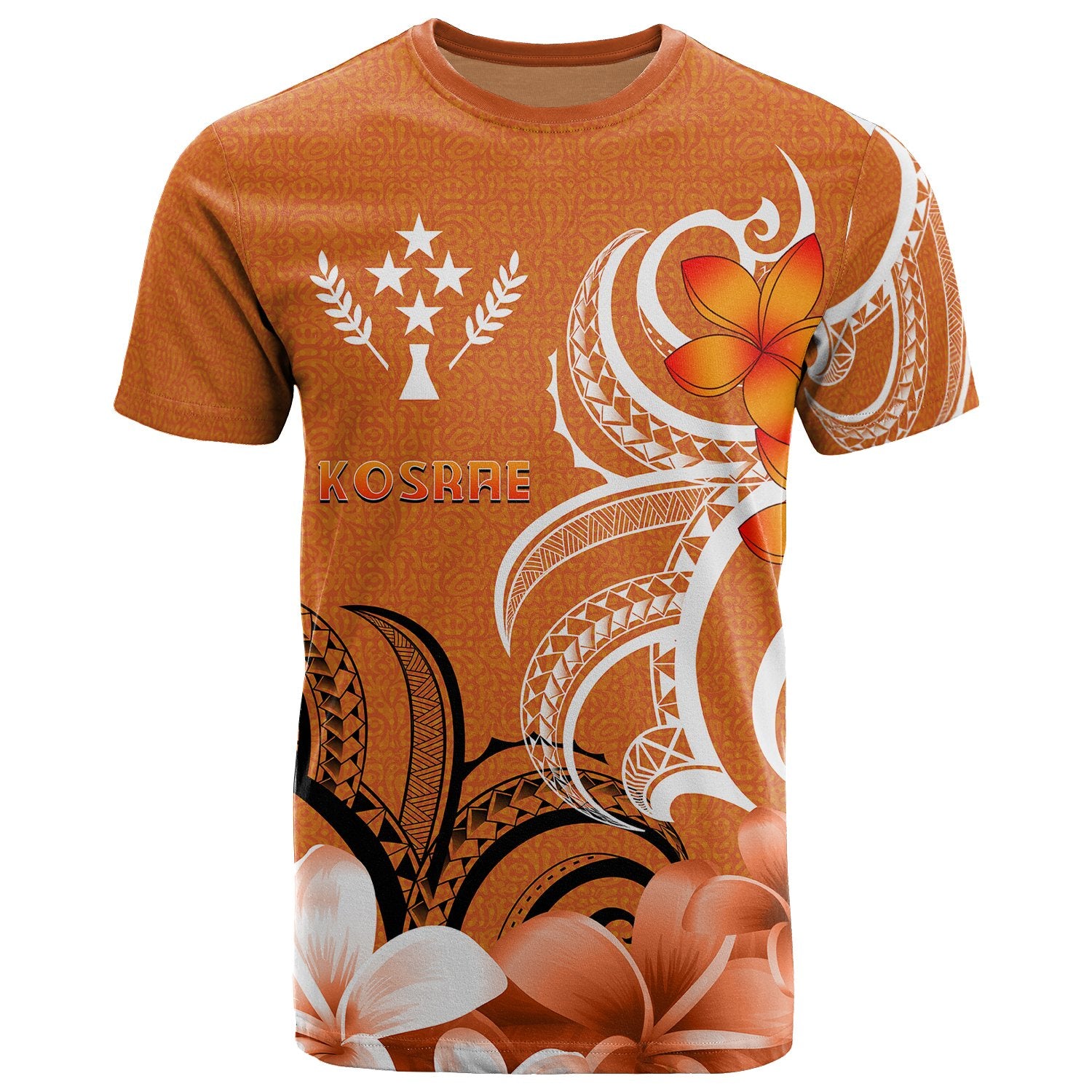 Kosrae T Shirt Kosrae Spirit Unisex Orange - Polynesian Pride