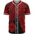 Tahiti Polynesian Baseball Shirt - Tribal Wave Tattoo Red Unisex Red - Polynesian Pride