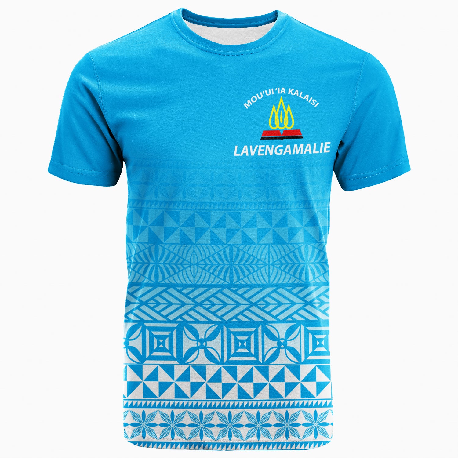 Tonga Lavengamalie College Tongan Pattern T Shirt LT12 Unisex Blue - Polynesian Pride