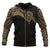Tahiti Polynesian Zip up Hoodie Gold Heart Shield Unisex GOLD - Polynesian Pride