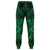 Polynesian Plumeria Mix Green Black Joggers - Polynesian Pride