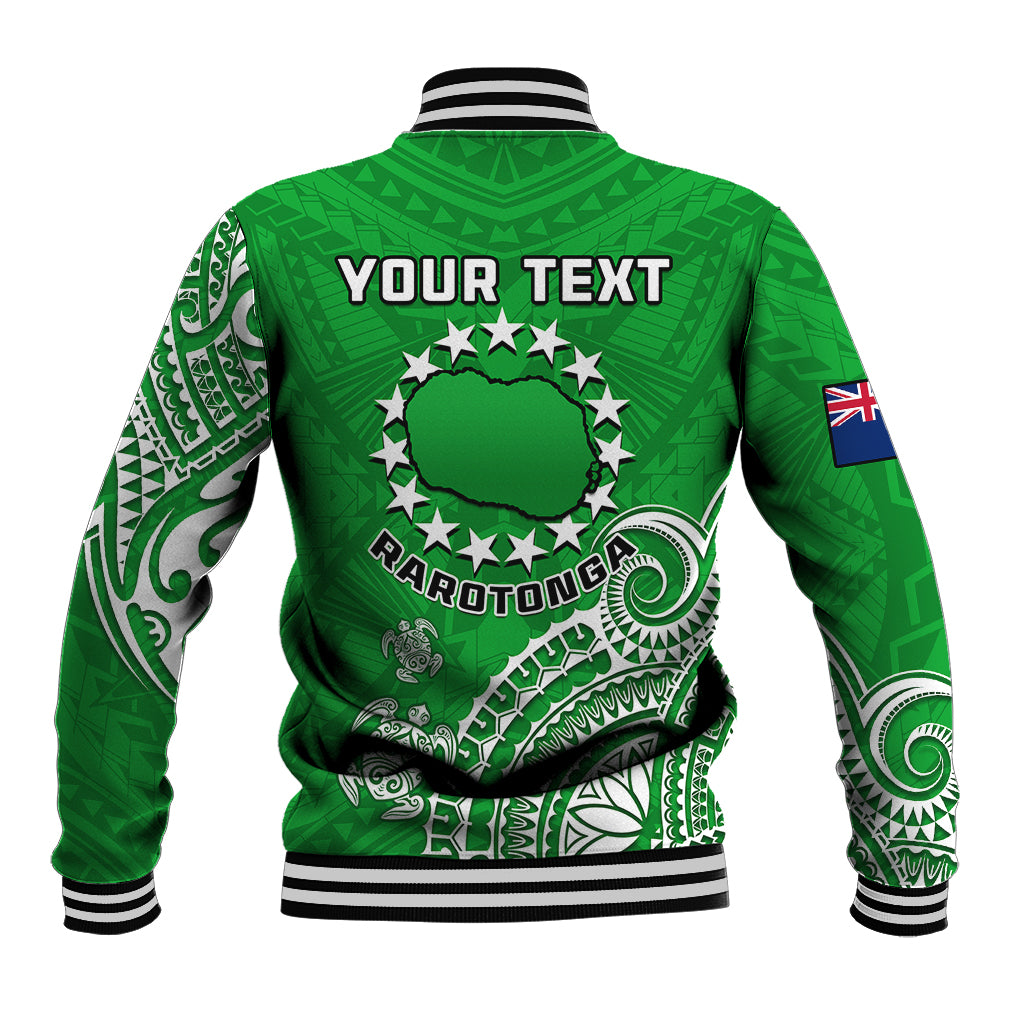 (Custom Personalised) Rarotonga Cook Islands Polynesian Turtle Art Baseball Jacket LT14 - Polynesian Pride