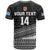 (Custom Text and Number) Fiji Sevens Rugby Fijian 7s Black Tapa Polynesian Art T Shirt LT14 - Polynesian Pride