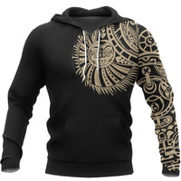 Hoodie Polynesian Tribal Tattoo Unisex Black & GOLD - Polynesian Pride