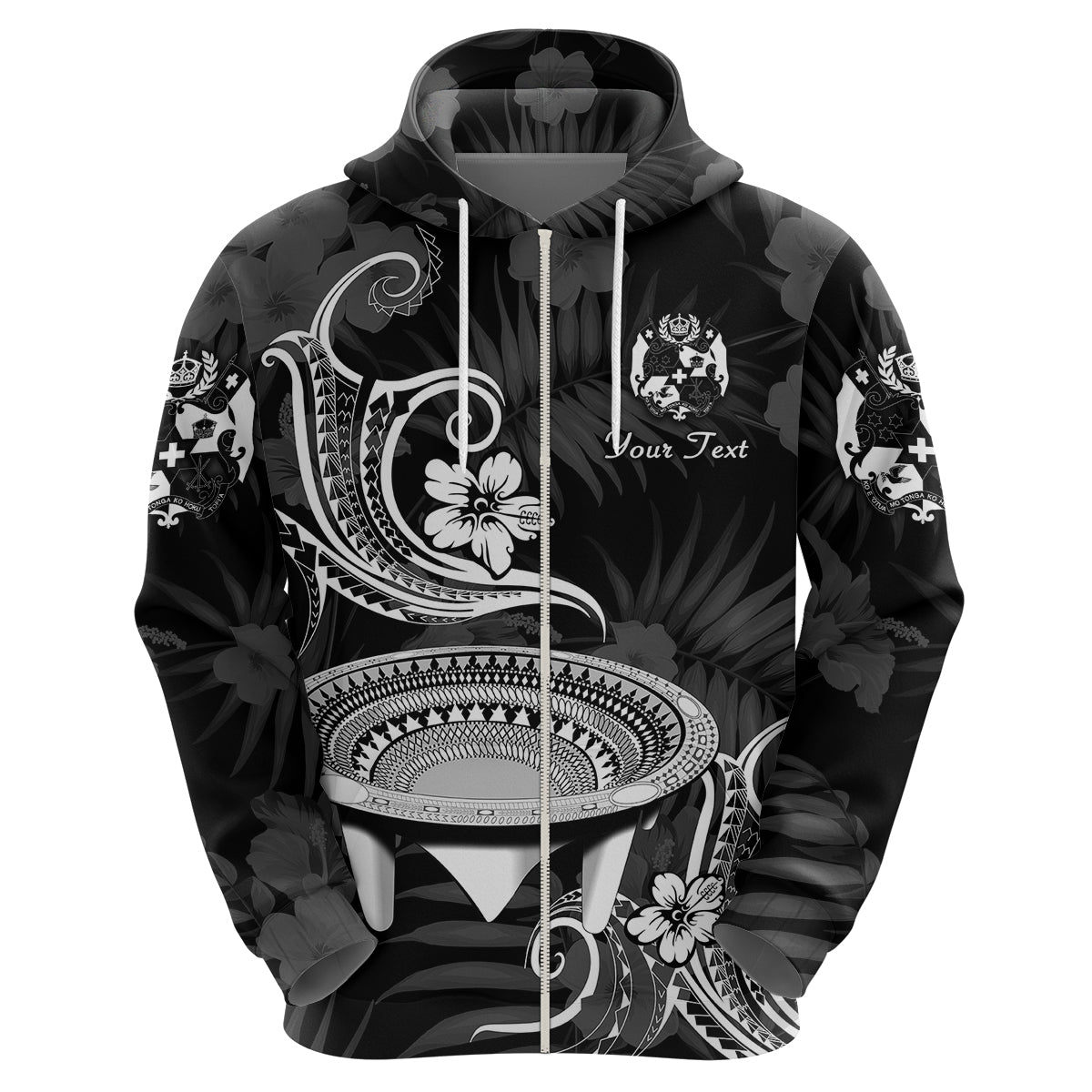 Custom Tonga Kumete Kava Bowl Sila Vibes Black Hoodie LT8 - Polynesian Pride