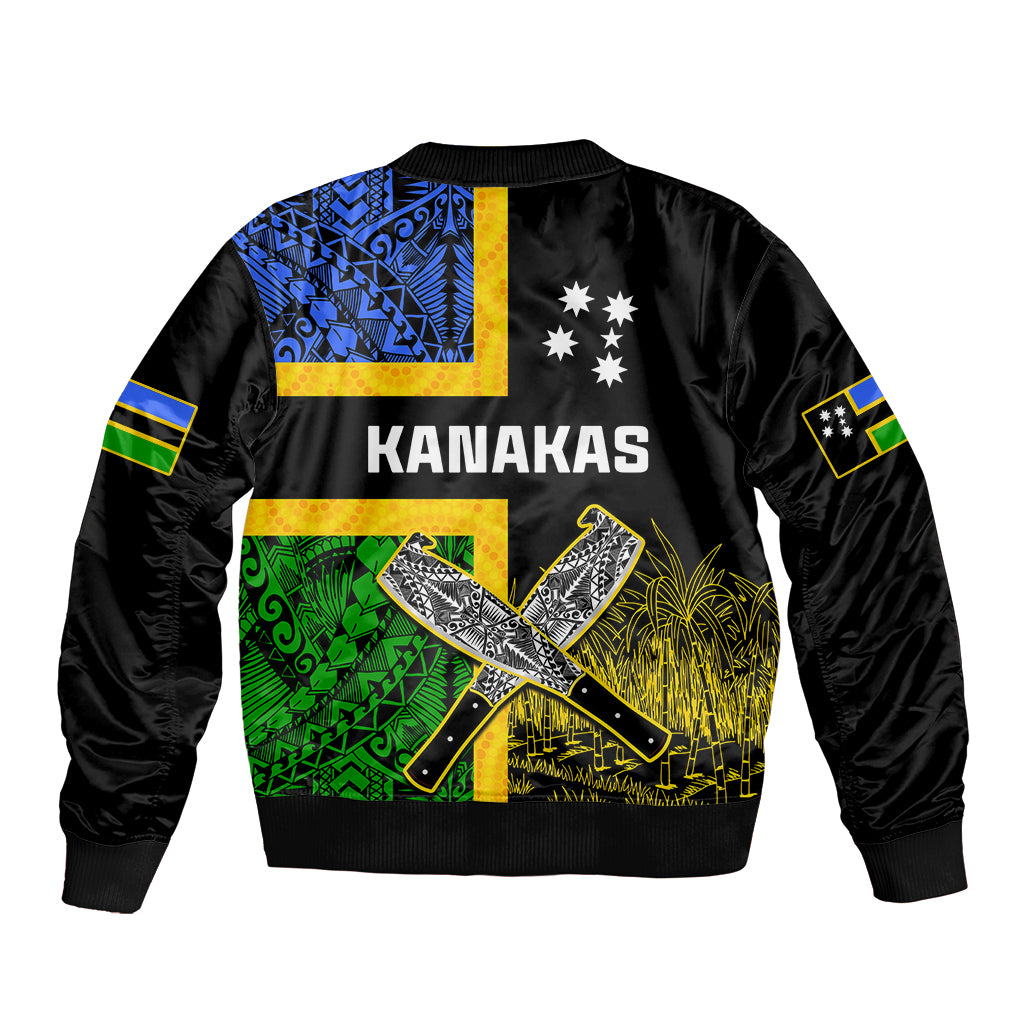 Australian South Sea Islanders Flag Style Sleeve Zip Bomber Jacket LT14 - Polynesian Pride