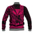 Kakau Polynesian Tribal Hawaiian Turtle with Kanaka Maoli Pink Baseball Jacket LT9 - Polynesian Pride