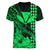 Kakau Polynesian Tribal Hawaiian Turtle with Kanaka Maoli Green Women V Neck T Shirt LT9 - Polynesian Pride