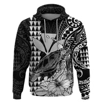Custom Kakau Polynesian Tribal Hawaiian Turtle with Kanaka Maoli Black Hoodie LT9 - Polynesian Pride